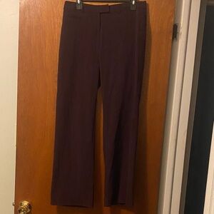 Elegant Plum Straight Leg Dress Pants